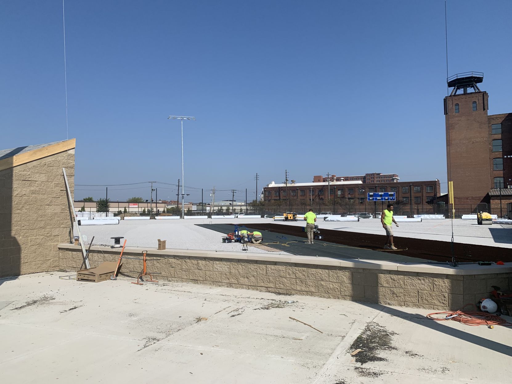 The new softball field at Spalding University will be completed later this fall
